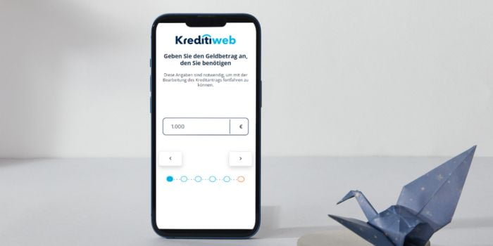 Smartphone mit Kreditiweb