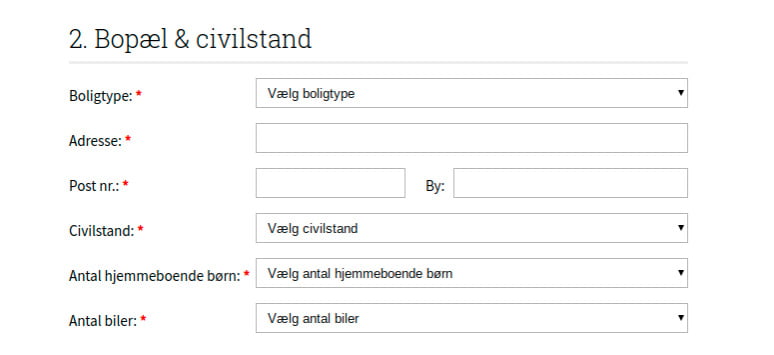 bopæl og civilstand