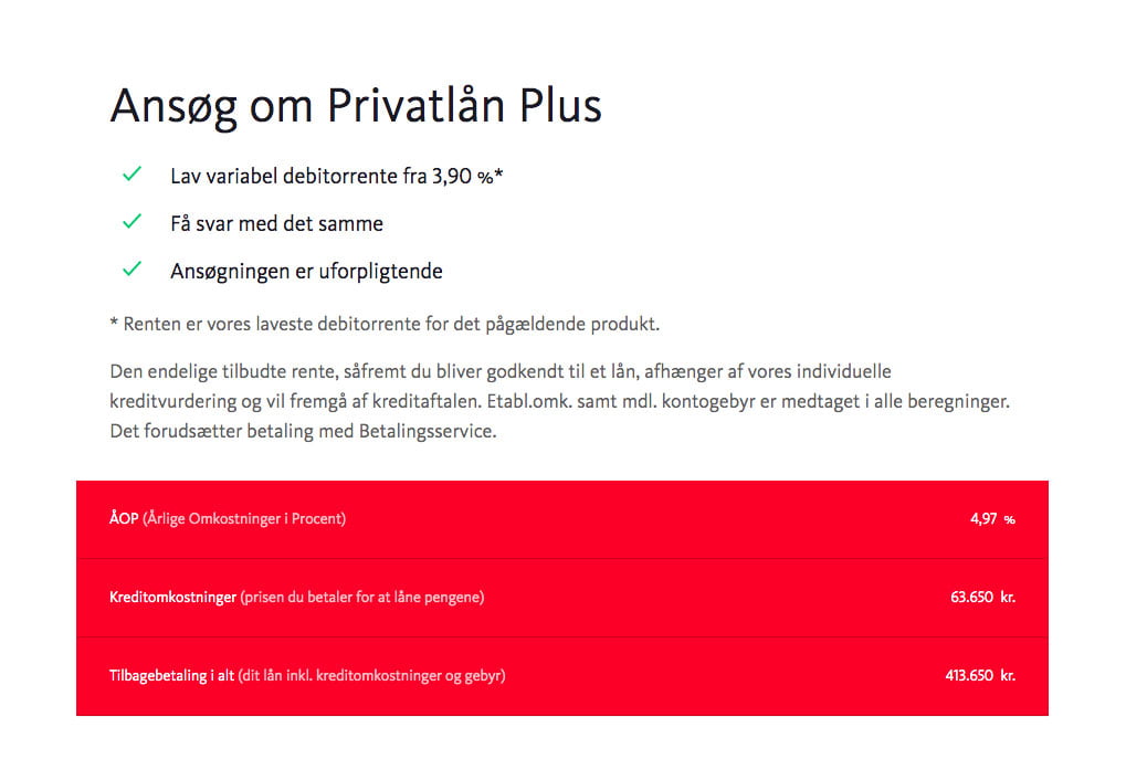 Santander Privatlån Plus