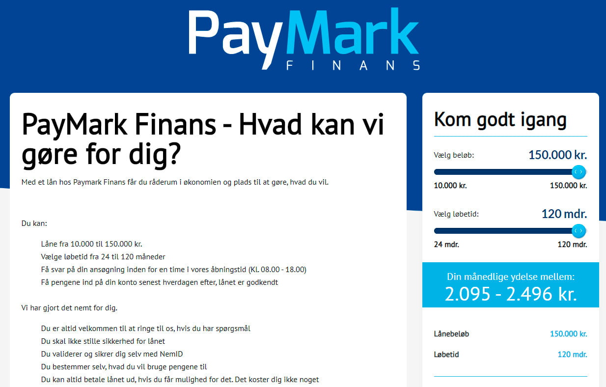 Anmeldelse af Paymark Finans