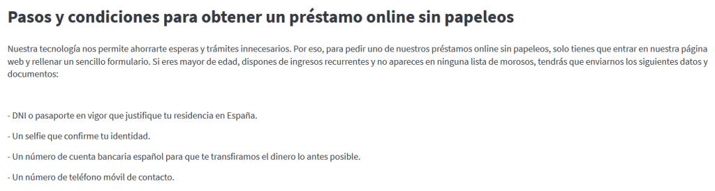 Pasos y condiciones del préstamo de Creditea