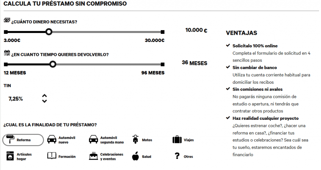 Simulación Evofinance