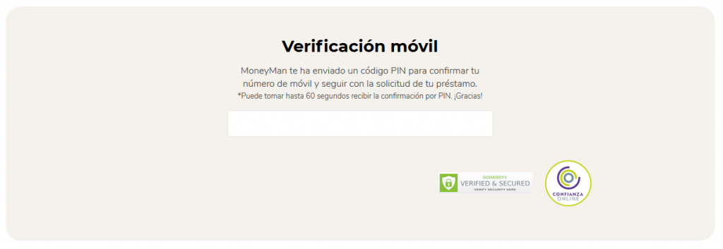 Verificación móvil de Prestamon