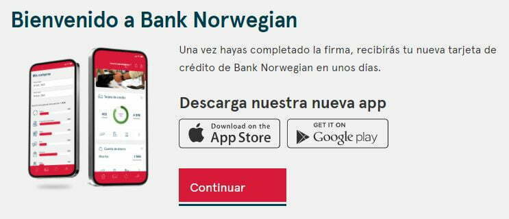 Tarjeta bank norwegian