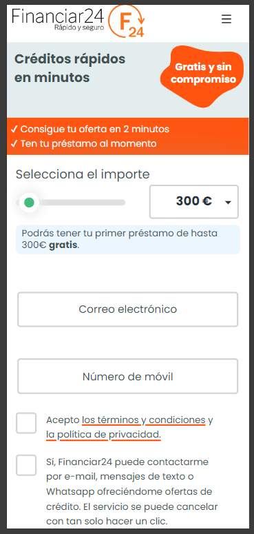 Financiar24 solicitud