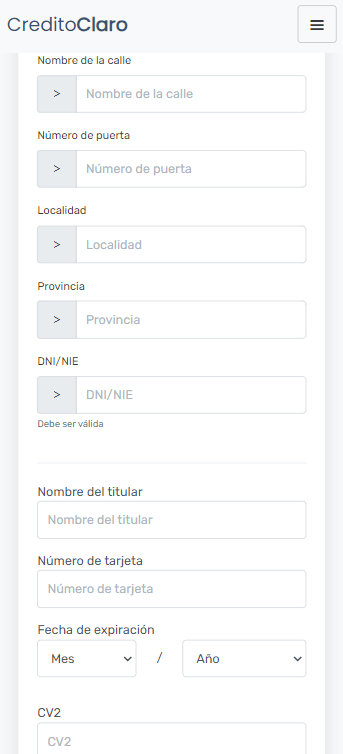 Credito Claro formulario 3