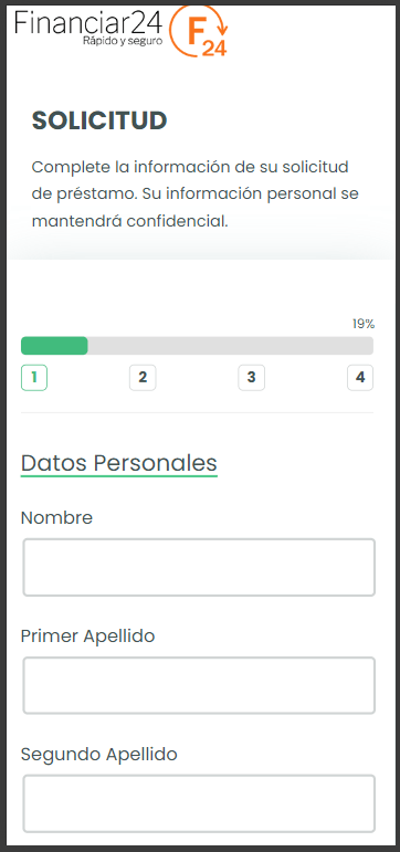 Datos personales Financiar24