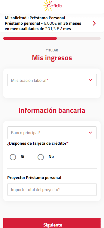 Información Bancaria Cofidis