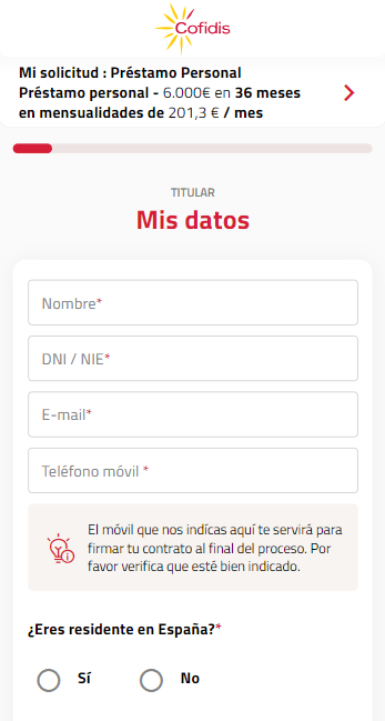 Datos Cofidis