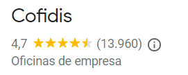 Google reviews Cofidis