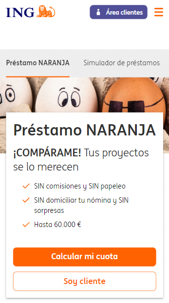 Préstamo Naranja Simulador