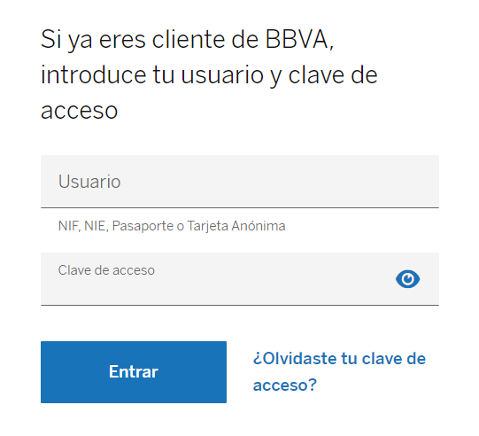 Acceso BBVA