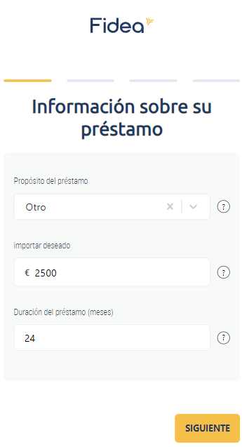 fidea solicitud