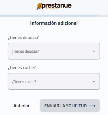 prestanue información adicional