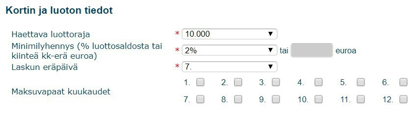 Danske Bank lainahakemus