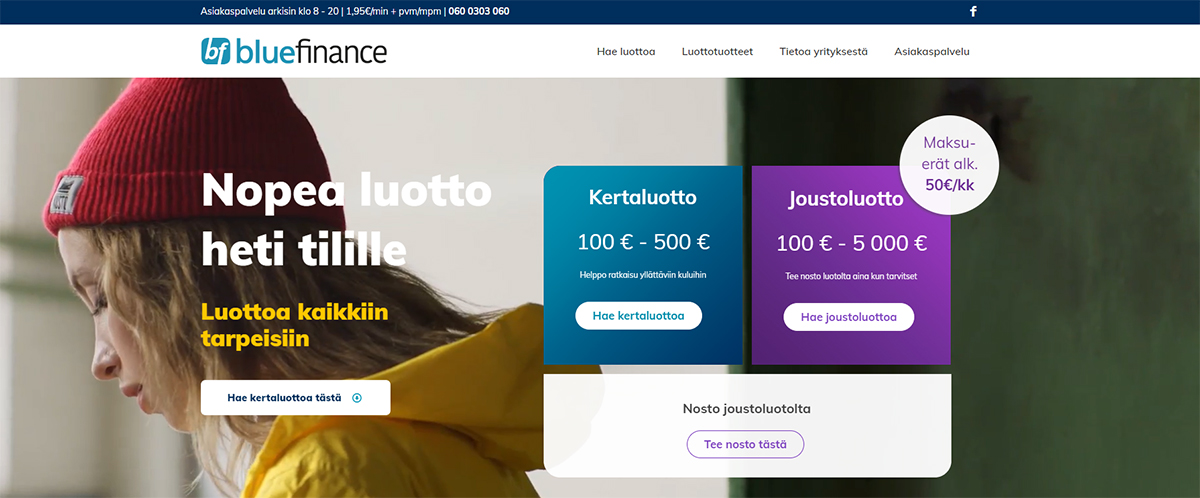Blue finance kokemuksia kertaluotosta | Katso laina-arvostelu
