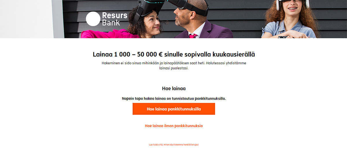 Resurs Bank kokemuksia lainasta