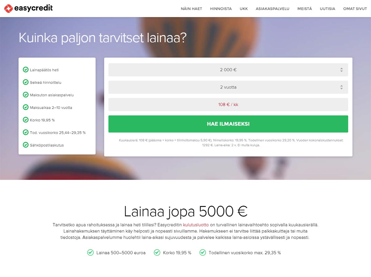 Easycredit kokemuksia lainanhausta