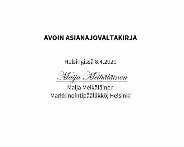 Avoin asianajovaltakirja