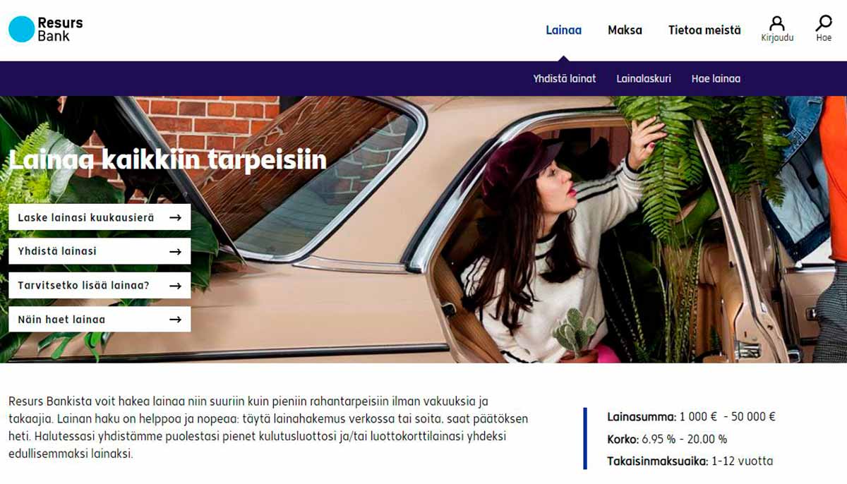 Resurs Bank kokemuksia lainasta