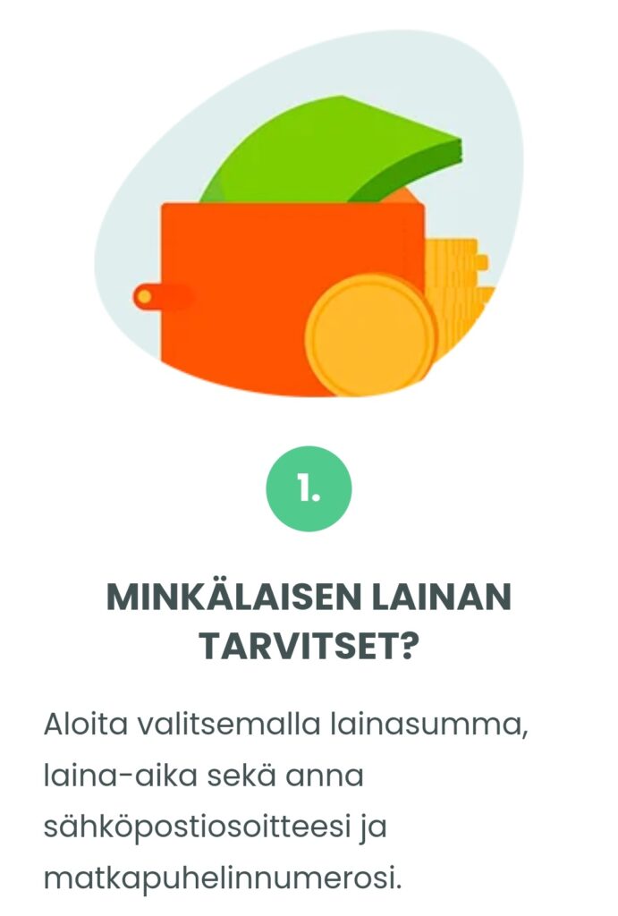 MINKÄLAISEN LAINAN TARVITSET?