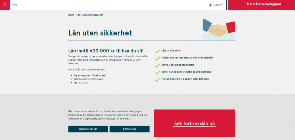 Anmeldelse av Bank Norwegian