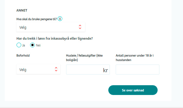 Santander søknadsprosessen