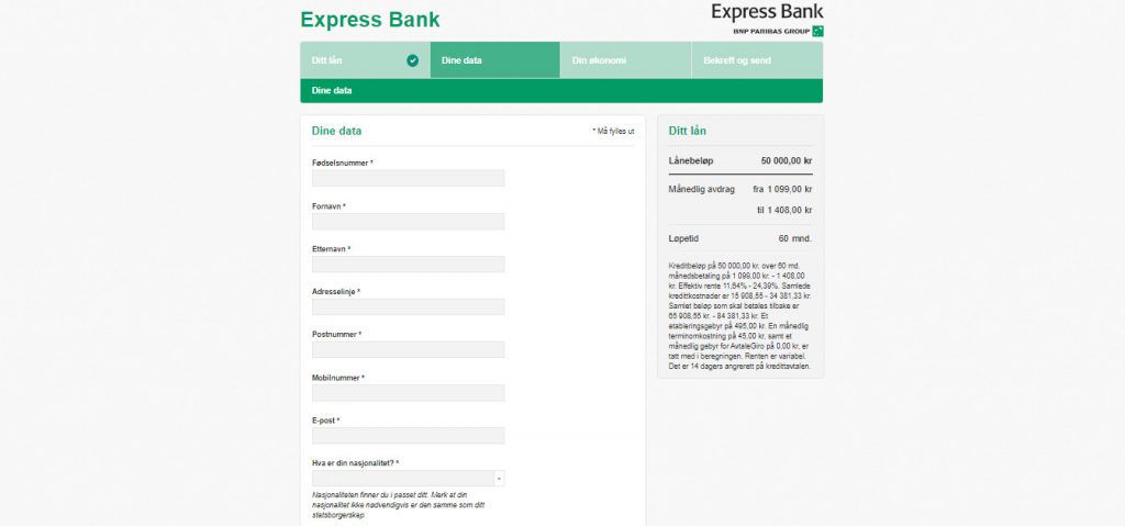 Express Bank trinn