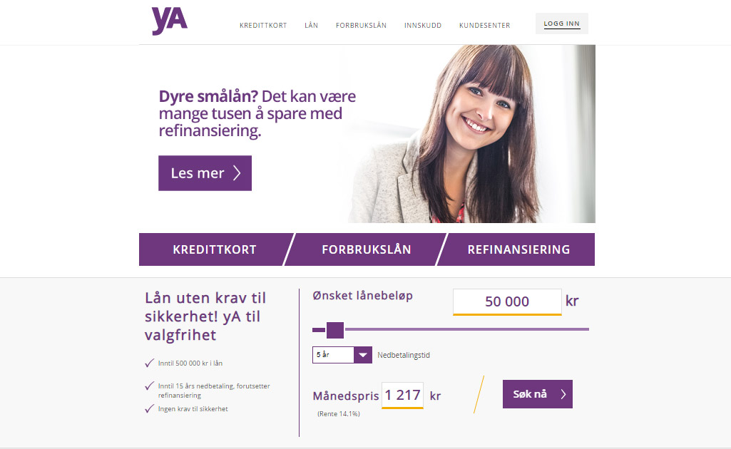 Ya Bank lånemuligheter