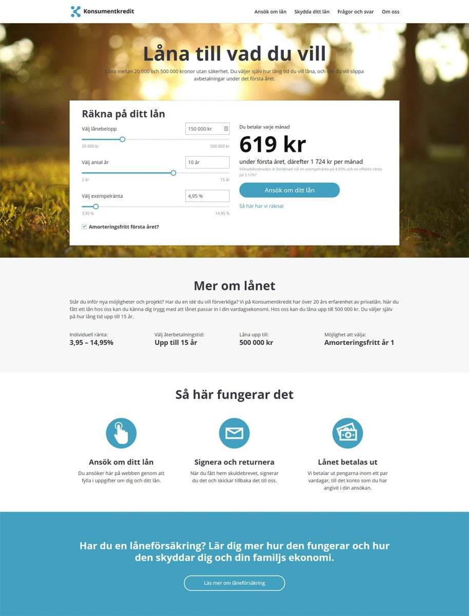 KonsumentKredit lånekalkylator