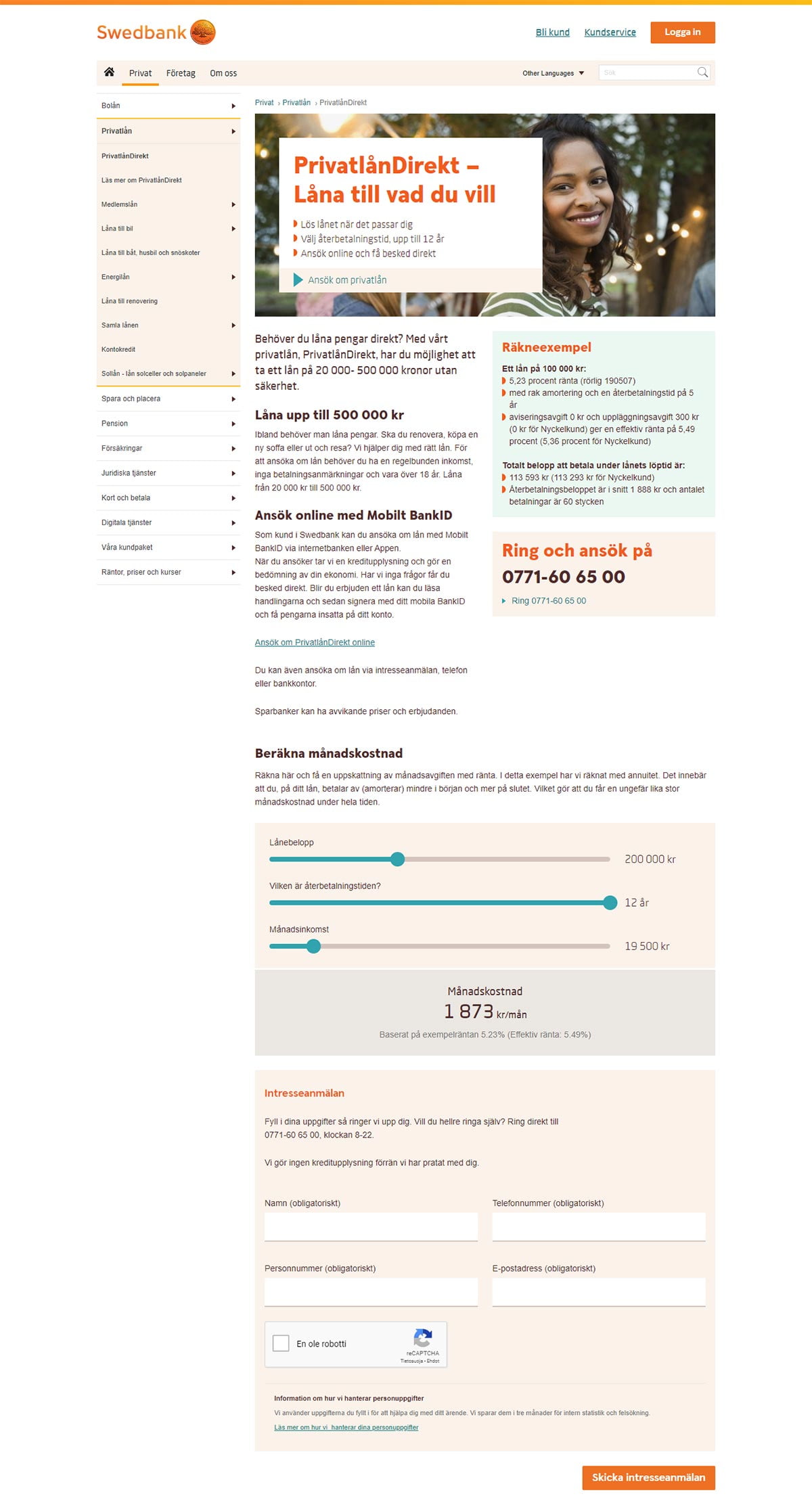 Swedbank PrivatlånDirekt