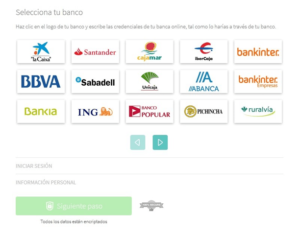 Monedo Now - Bancos soportados