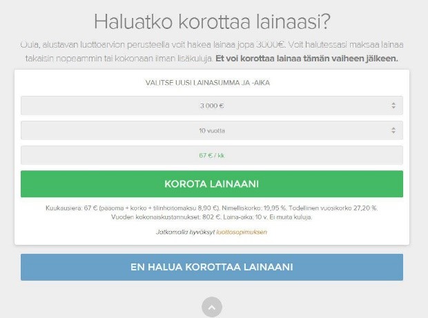 Kokemus Credigo-palvelusta | Credigo tarjosi haettua lainasummaa pienempää luottoa