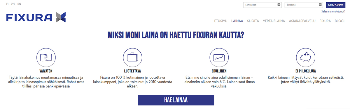 Kokemus Fixura lainasta | Katso arvostelu Top5Credits.com Suomi