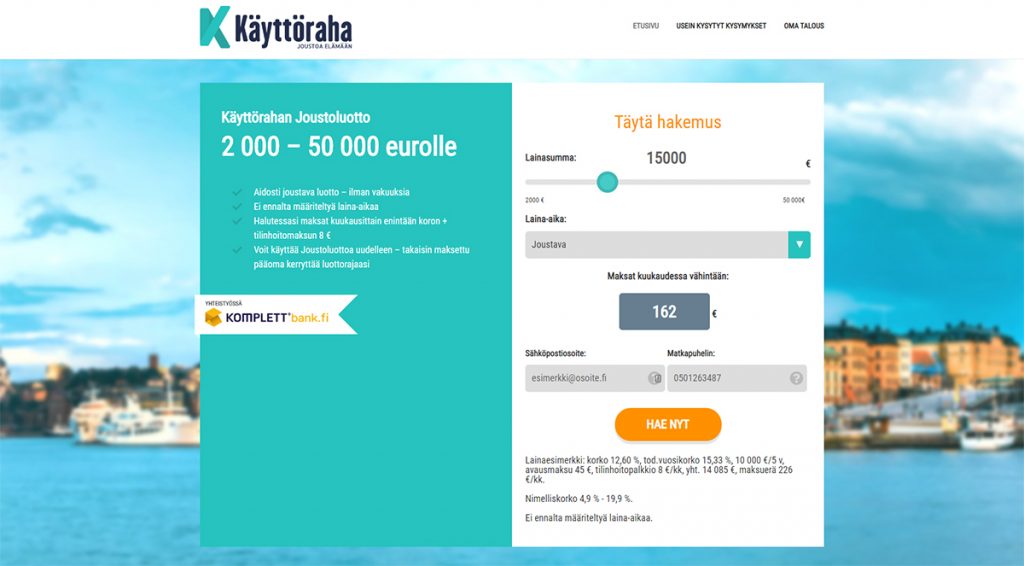 Kokemus Käyttöraha lainasta | Katso arvostelu Top5Credits.com Suomi