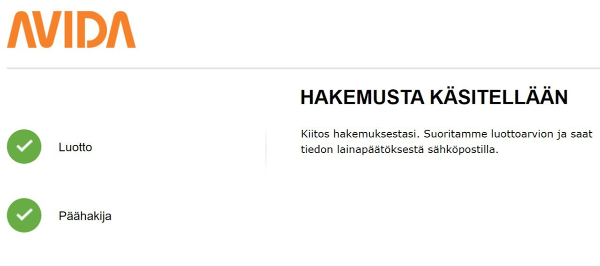 Avida kokemuksia | Avida laina