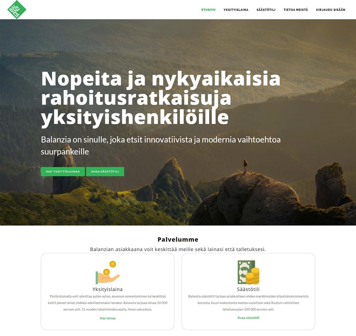 Balanzia rahoitusratkaisut