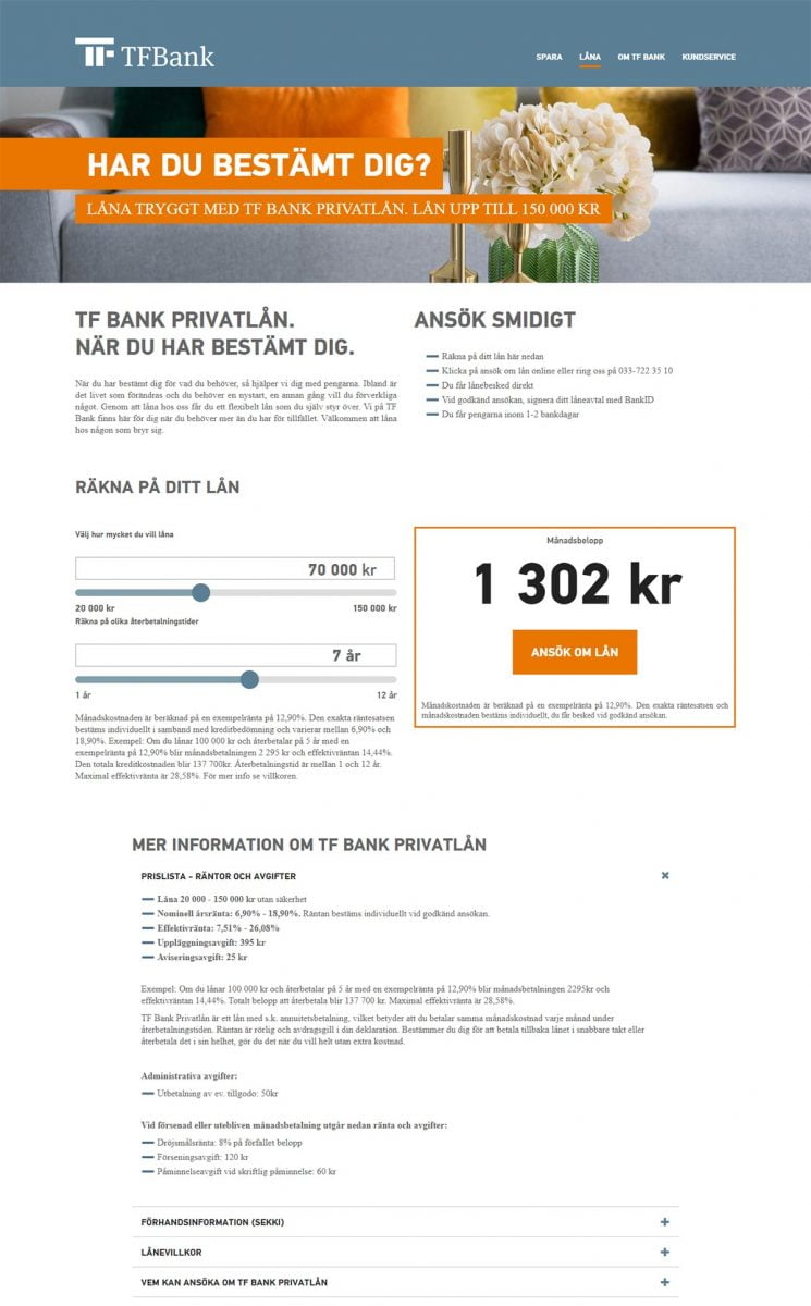 TF Bank Privatlån