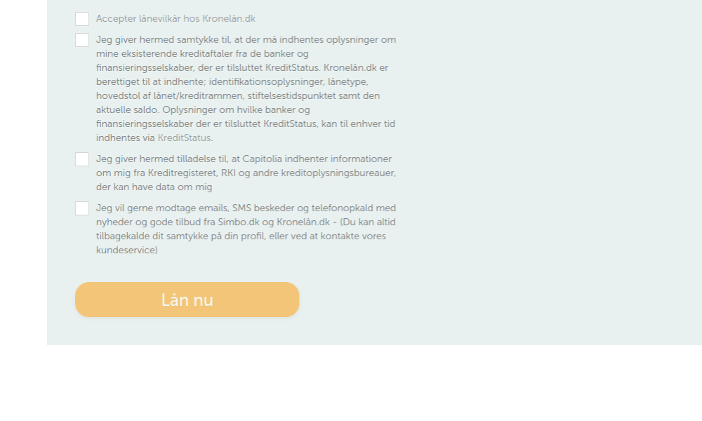 Anmeldelse af Kronelån | Man skal her acceptere lånevilkår og give samtykke til Kronelån.