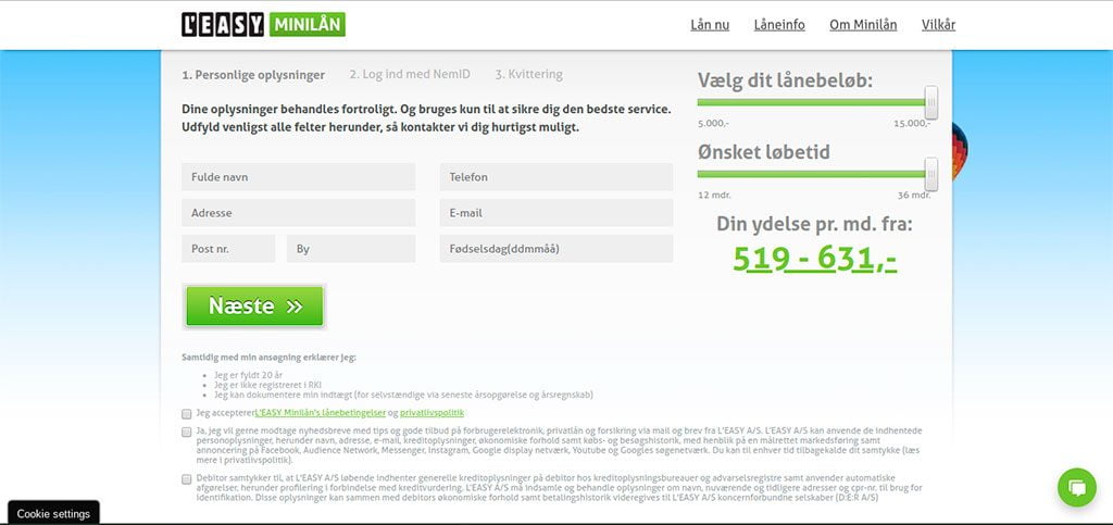 personlige oplysninge