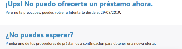 Error de Bondora