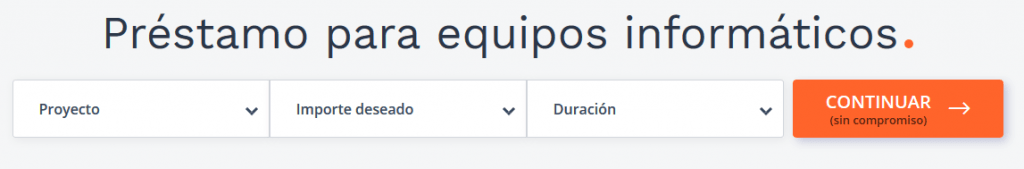 Préstamo para equipos informaticos Younited