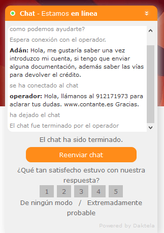 Chat de Contante